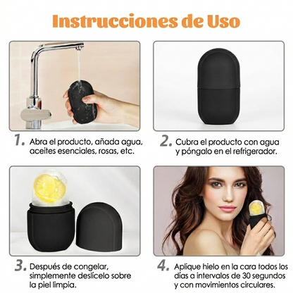 Rodillo Masaje Crioterapia Hielo Facial