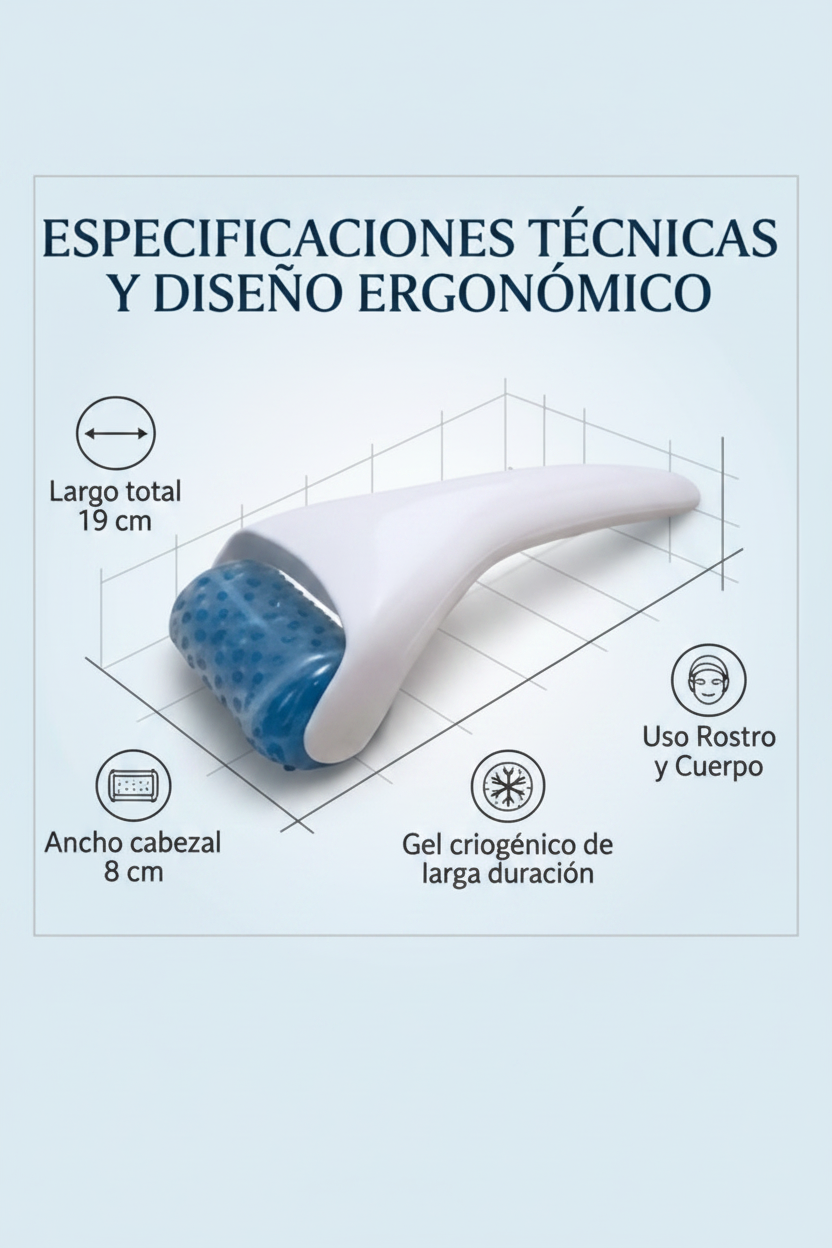 Rodillo Masajeador Crioterapia Facial